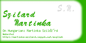 szilard martinka business card